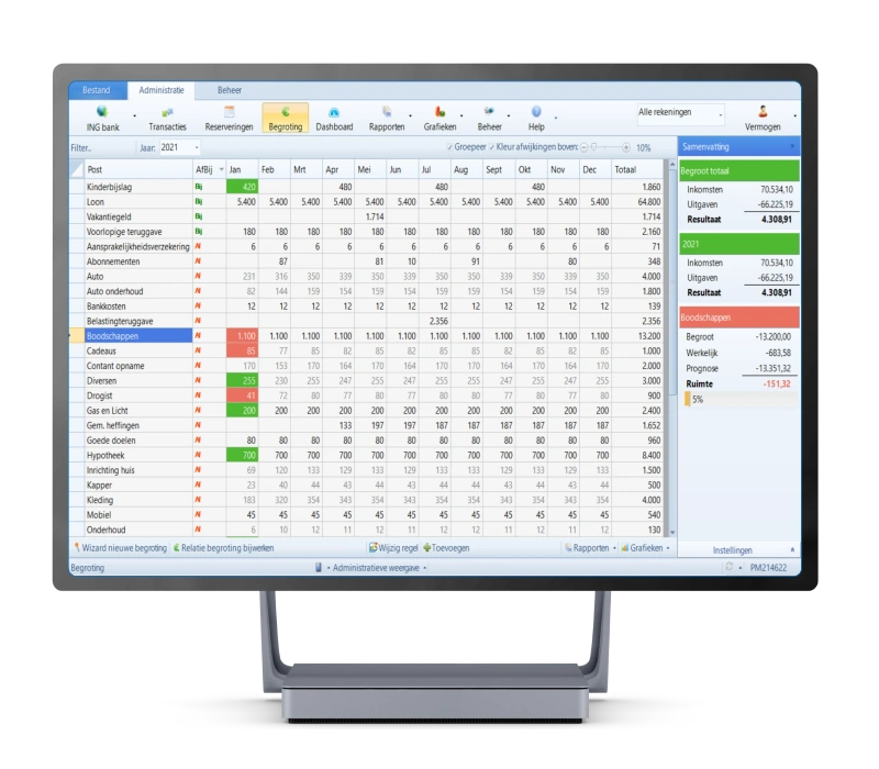 Penningmeester huishoudboekje is beschikbaar voor windows