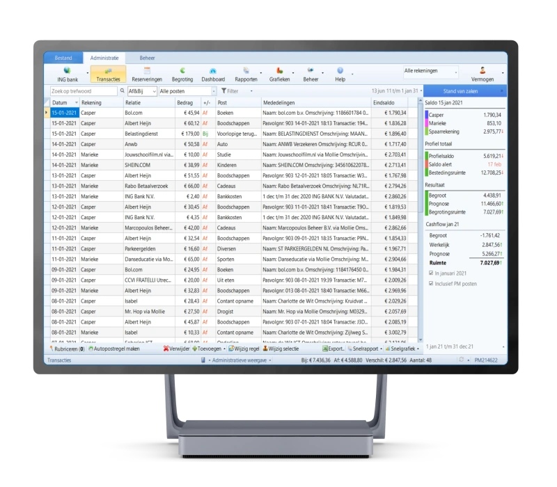 Penningmeester huishoudboekje is beschikbaar voor windows